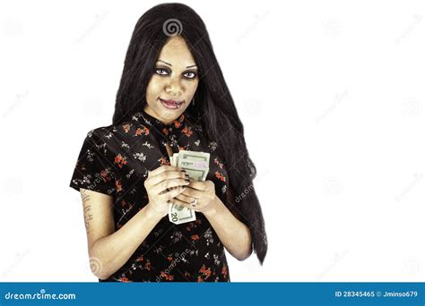 Beautiful Black Female Counting Money Stock Image Image Of Human Enjoyment 28345465