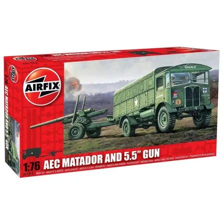 Airfix Modellbaufahrzeug AEC Matador 5 5 Inch Gun Duo Shop De