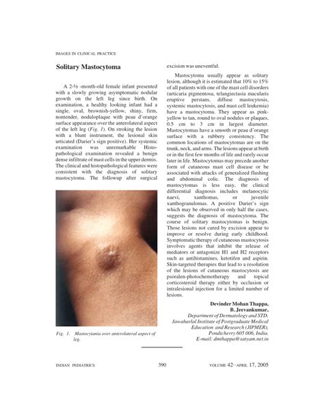 (PDF) Solitary mastocytoma