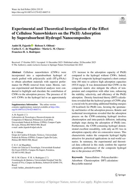 Experimental And Theoretical Investigation Of The Effect Of Cellulose