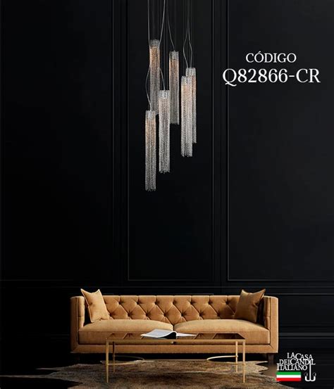 Candil Moderno Con Cristal Q82866 CR Candil Italiano