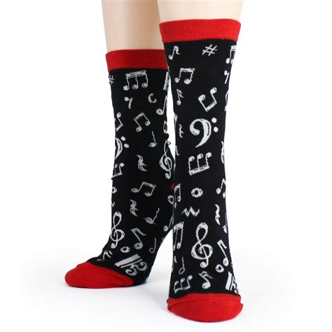 Women S Fun Novelty Socks With Dancing Music Notes Foot Traffic