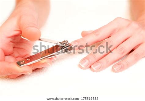 Photography Closeup Woman Cutting Nails Stock Photo Edit Now 175519532