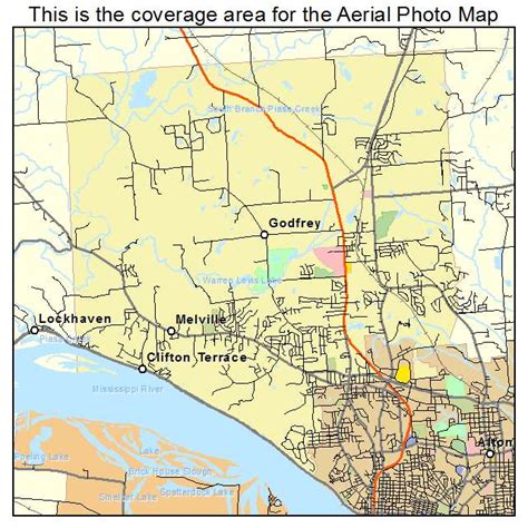 Aerial Photography Map of Godfrey, IL Illinois