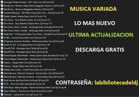 Pack De Musica Variada Nueva Semana Noviembre Utilidades Para Djs