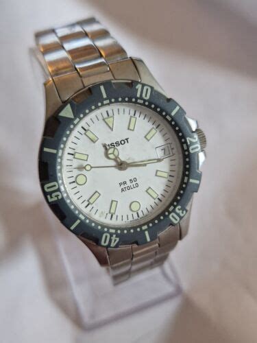 Vintage Tissot Mens Apollo Pr50 Diver Watch Grey Luminous Ebay