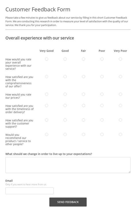 Social Work Feedback Form Template 123 Form Builder