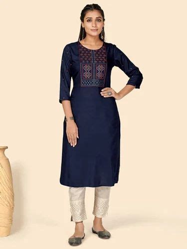 Women S Blue Embroidered Kurta Pc Set At Rs Embroidered