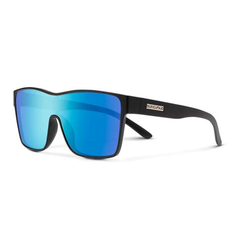 Suncloud Biff Sunglasses Matte Black Polarized Blue Mirror Comor Go Play Outside