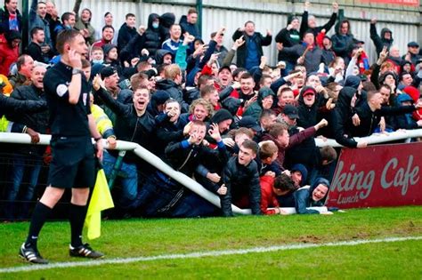 Fence Collapse At Woking Fc Down To Surge From Excited Fans Get Surrey