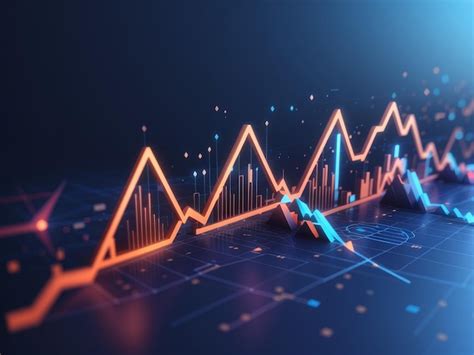 premium photo dynamic progression abstract digital growing arrows