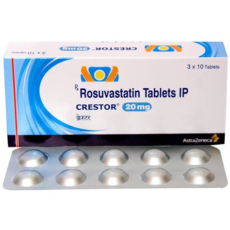 Crestor 20mg Rosuvastatin Tablets IP AstraZeneca Prescription At Rs