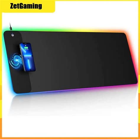 In Rgb Led Gaming Muismat Met Wireless Telefoon Oplader Xxl