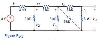 Solved Find The Power Supplied By The V Source In The Circuit In