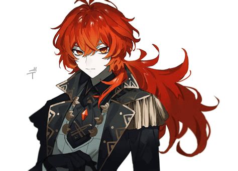 Red Hair Genshin Characters - Printable Word Searches