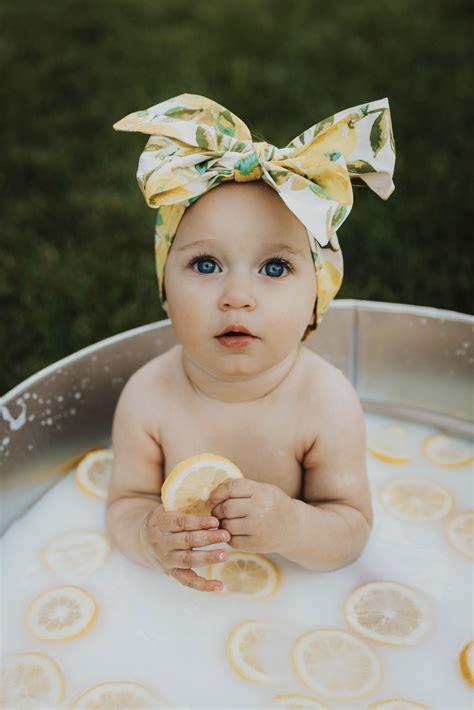 Laina Lemons Lemon Milk Bath Session Baby Milk Bath Month