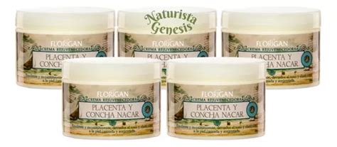 Crema Facial Placenta Y Concha Nácar Florigan 350g Pack De 5 Envío gratis