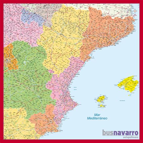 Mapa mural del Mediterráneo personalizado con su logotipo