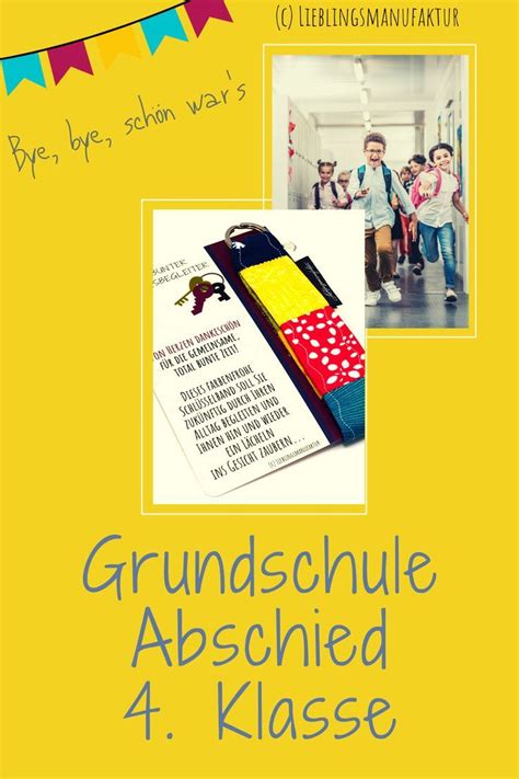 Grundschule Abschied 4 Klasse fröhliches buntes Dankeschön