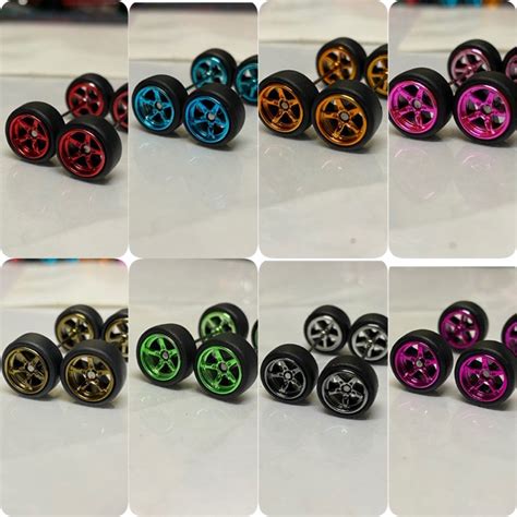 Hot Wheels Tayar Rubber Tyre 5 Spoke Variantion Colour Shopee Malaysia