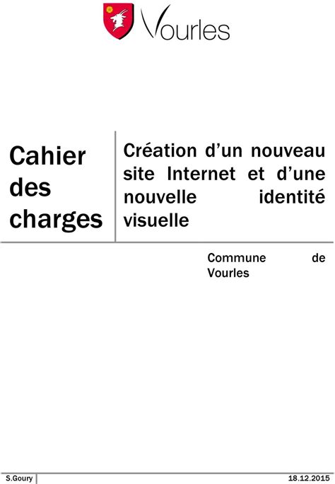 Cahier Des Charges Cr Ation D Un Nouveau Site Internet Et D Une