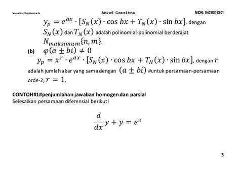 Persamaan Diferensial Orde 1