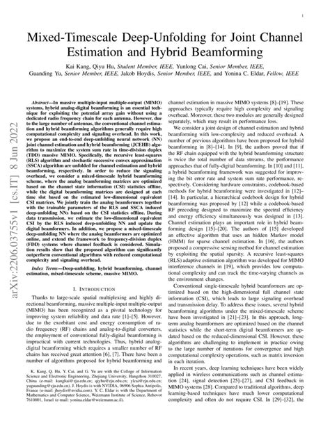 Mixed Timescale Deep Unfolding For Joint Channel Estimation And Hybrid