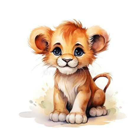 Cartoon Lion Cub Stock Vector Illustration Of Background 174290384