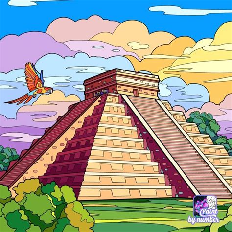 La Pir Mide Azteca De Itz Em Piramide Dibujo Obras