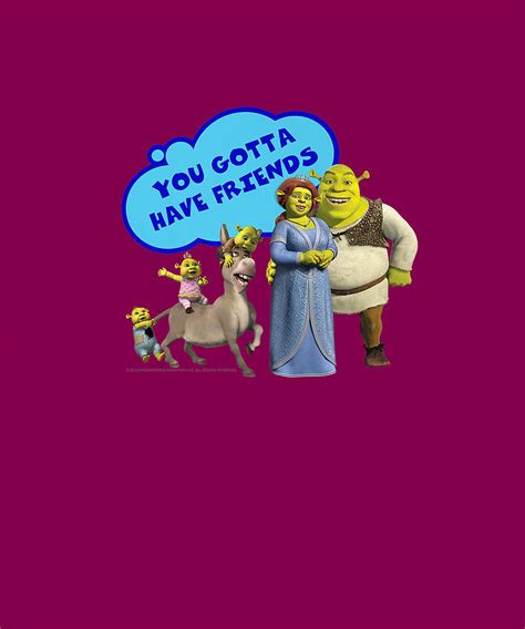 Shrek Donkey You Gotta Have Friends Bubble Text Poster Premium Drawing ...