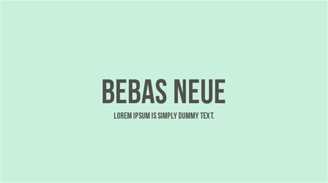 Bebas Neue Font Family : Download Free for Desktop & Webfont