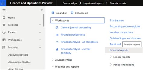 How To Do Financial Reports In D Finance Operations Encore