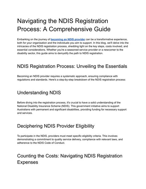 Ppt Navigating The Ndis Registration Process A Comprehensive Guide