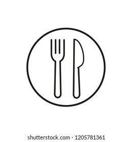 Fork Knife Logo Icon Vector Stock Vector (Royalty Free) 1205781361 ...