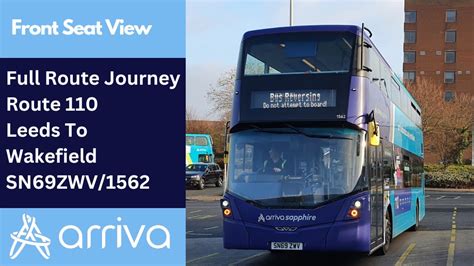 FULL ROUTE JOURNEY Arriva Yorkshire Bus Route 110 Leeds To