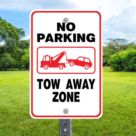 12 X 18 Aluminum No Parking Tow Away Zone