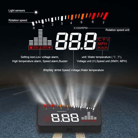 Ohanee X Auto Hud Obd Ii Head Up Display Overspee Grandado