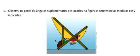 Solved Observe Os Pares De ângulos Suplementares Destacados Na Figura