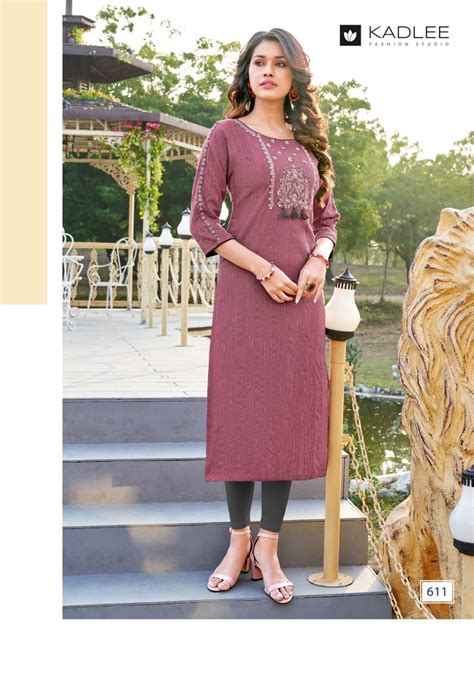 Kadlee Present Kashish Pure Weaving Kurti Collection Wholesaler