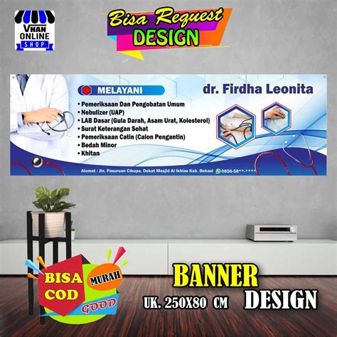 Jual Spanduk Banner Backdrop Praktek Dokter Praktek Bidan Pelayanan