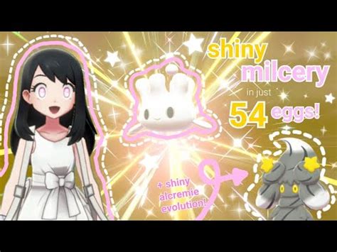 Shiny Milcery In Eggs Alcremie Evolution Pokemon Sword