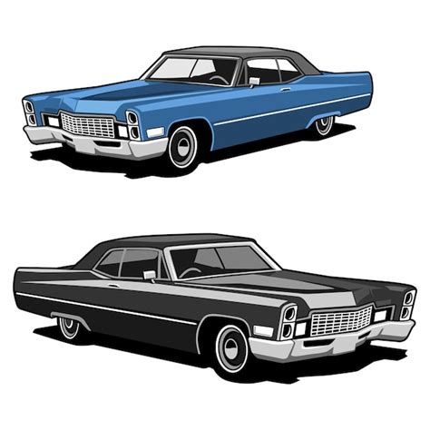 Premium Vector Classic Car Retro Vintage Illustration Design Vector