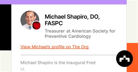 Michael Shapiro Do Faspc Treasurer At American Society For