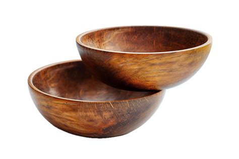 Ai Generated Wooden Serving Bowls Png 42654616 Png