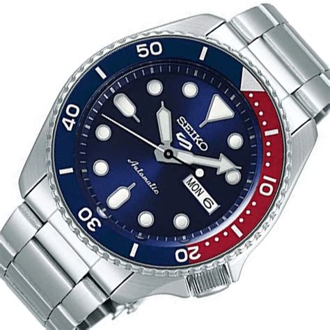 Seiko 5 SRPD53 SRPD53K1 Pepsi Stainless Steel Automatic Mens Watch - Chronospride