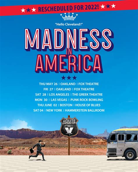 Madness USA Tour Rescheduled to 2022 - Madness