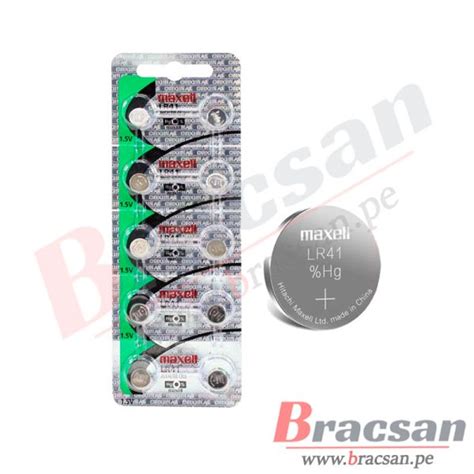 PILA DE BOTON ALCALINA 1 5V 23mAh MAXELL LR41 Bracsan