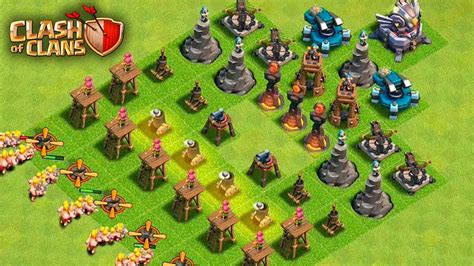 Todas Las Tropas Vs Todas Las Defensas Th Clash Of Clans Youtube