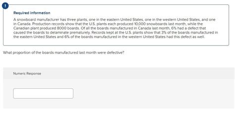 Solved Required Information A Snowboard Manufacturer Has Chegg