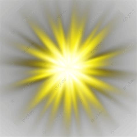 Efecto De Luz Resplandor Amarillo PNG Dibujos Efecto Dorado Efectos